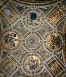 Plafond dans la Stanza della Segnatura, vers 1510-1511