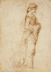 Figure féminine marchant vers la droite, c1500-1520