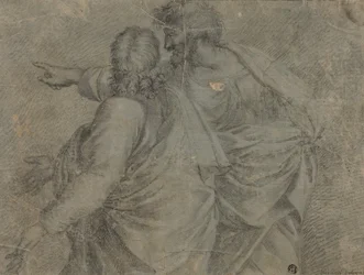 Deux hommes conversant et gesticulant