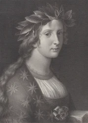 Poésie, une femme avec une couronne de laurier, 1827