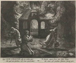 Saint Pierre Célestin en ermite (Het deugdzame leven van kluizenaars, Trophaeum vitae solitariae)