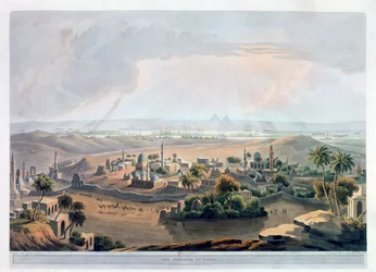Les pyramides au Caire, 1809