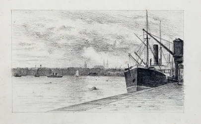 Port de Bordeaux (pencil and charcoal)