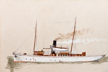 Yacht (gouache sur papier)