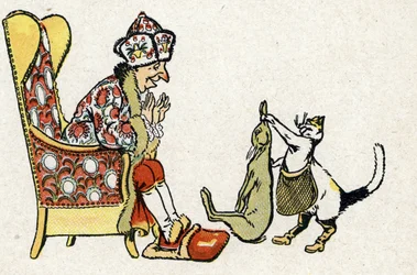 "Le Chat Botté" illustration pour les Contes de Charles Perrault, vers 1920