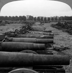 Canons allemands capturés, Bruxelles, Belgique, Première Guerre mondiale, 1914-1918
