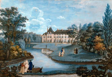Vue de la façade et du parc du château de Malmaison