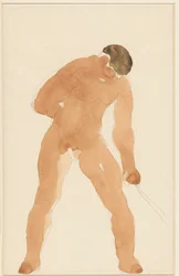 Homme nu debout