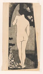Femme debout, vue de dos