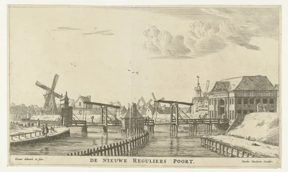 Vue de la Troisième Porte de Reguliers à Amsterdam (De nieuwe Reguliers Poort) (Stadspoorten van Amsterdam) (Nieuwe en eygentlycke afbeeldinghe der stadts-poorten van Amsterdam in 