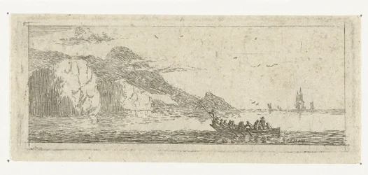 Petite vue marine avec une chaloupe