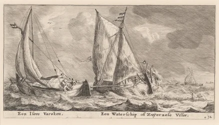 Un navire "Isère" et un Waterschip ou bateau de pêche du Zuiderzee