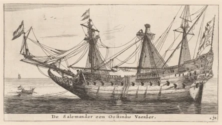 Le "Salemander," un navire marchand des Indes orientales