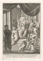 Représentation allégorique avec Histoire, Vérité, Antiquité et Prudence