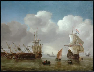 Scène portuaire néerlandaise