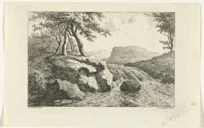 Paysage avec cascade