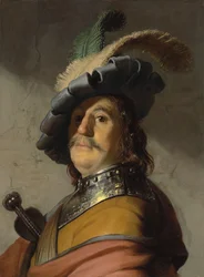 Un homme avec une gorgerette et un bonnet