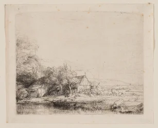 Paysage avec une vache buvant, c.1650