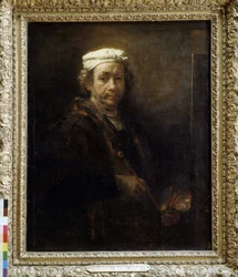 Rembrandt âgé devant un chevalet (1660)