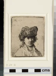 Autoportrait avec un bonnet en fourrure