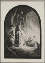 La résurrection de Lazare : La grande plaque, vers 1632