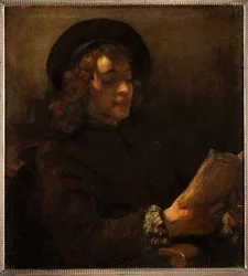 Titus van Rijn, fils du peintre, lisant (huile sur toile)