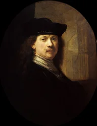Autoportrait avec un fond architectural, vers 1639