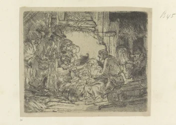 Adoration des bergers: avec la lampe à huile