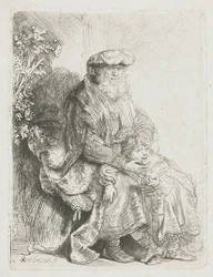 Abraham caressant Isaac