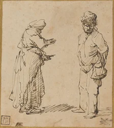Mendiant et mendiante