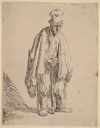 Mendiant coiffé d