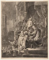 Le Christ devant Pilate : La grande plaque