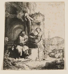 Le Christ et la Samaritaine : au milieu des ruines