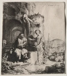 Le Christ et la femme de Samarie parmi les ruines, 1634