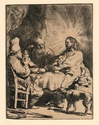 Le Christ à Emmaüs : La petite plaque