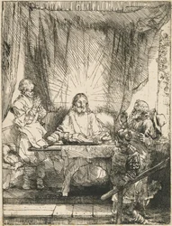 Le Christ à Emmaüs : la grande plaque
