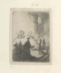Christ et les scribes: petite plaque