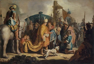 David avec la tête de Goliath devant Saül
