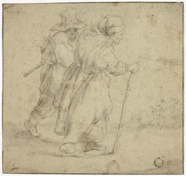 Couple de paysans âgés