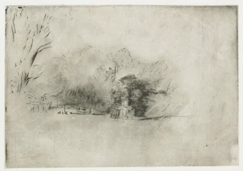 Ferme parmi les arbres