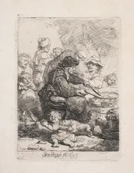 Une femme en train de faire frire des galettes