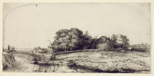 Paysage avec Grange à Foin et un Troupeau de Moutons, c.1652