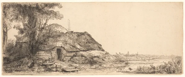 Paysage avec une Chaumière et un Grand Arbre
