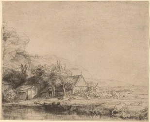Paysage avec une vache