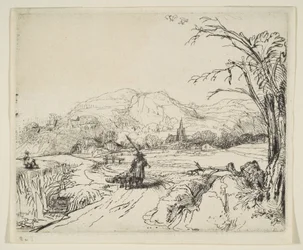 Paysage avec un berger et un chien, vers 1653