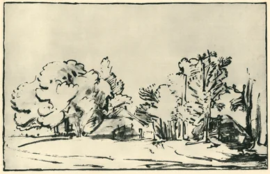 Paysage avec deux cottages, vers 1650-1655, 1943