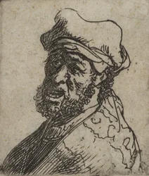 Homme criant, trois-quarts gauche : buste, vers 1629
