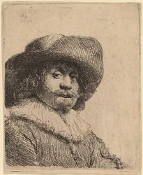 Homme au chapeau à larges bords