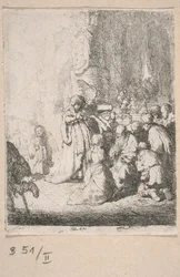 La présentation au temple avec un ange (petite plaque)