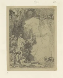 Résurrection de Lazare : petite plaque